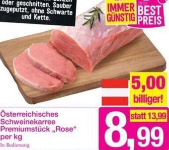 Sutterlüty Österreichisches Schweinekarree Premiumstück ,, Rose" per kg Angebot