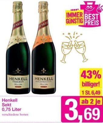 Sutterlüty Henkell Sekt 0,75 Liter Angebot