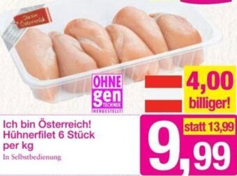 Sutterlüty Ich bin Österreich! Hühnerfilet 6 Stück per kg Angebot