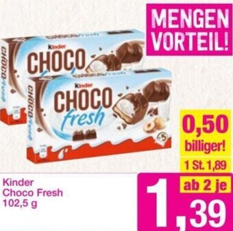 Sutterlüty Kinder Choco Fresh 102,5 g Angebot