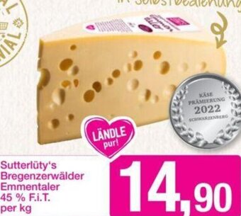 Sutterlüty Sutterlüty's Bregenzerwälder Emmentaler 45 % F.i.T. per kg Angebot