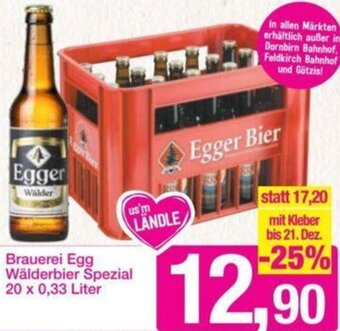 Sutterlüty Brauerei Egg Wälderbier Spezial 20 x 0,33 Liter Angebot