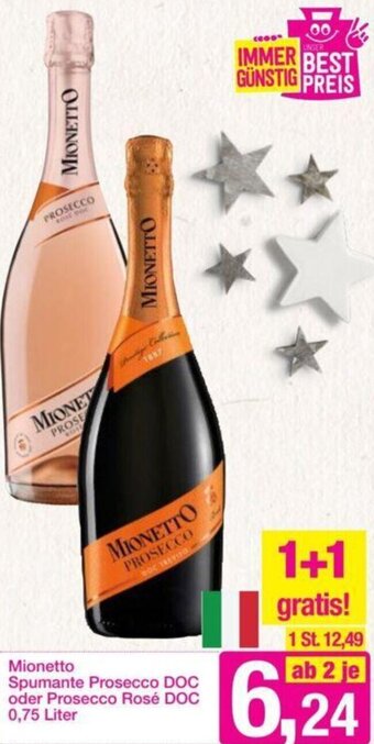 Sutterlüty Mionetto Spumante Prosecco DOC oder Prosecco Rosé DOC 0,75 Liter Angebot