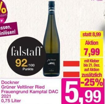Sutterlüty Dockner Grüner Veltliner Ried Frauengrund Kamptal DAC 2021 0,75 Liter Angebot