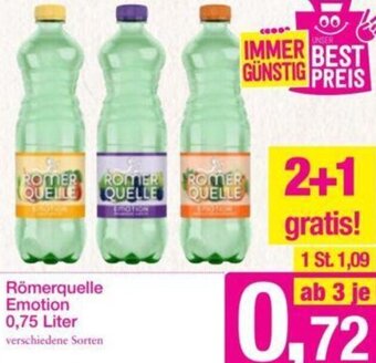 Sutterlüty Römerquelle Emotion 0,75 Liter Angebot