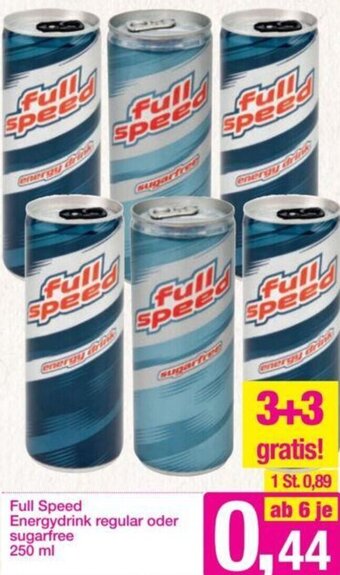 Sutterlüty Full Speed Energydrink Regular oder Sugarfree 250 ml Angebot