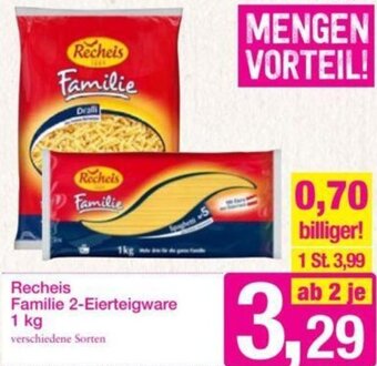 Sutterlüty Recheis Familie 2-Eierteigware 1 kg Angebot