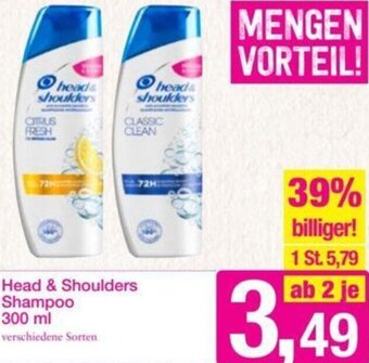 Sutterlüty Head & Shoulders Shampoo 300 ml Angebot