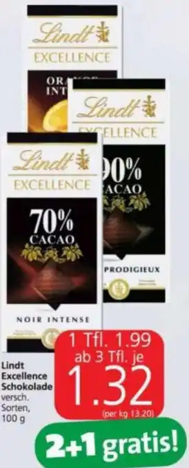 Spar Lindt Excellence Schokolade 100 g Angebot