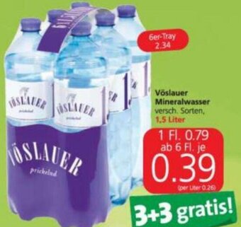 Spar Vöslauer Mineralwasser 1,5 Liter Angebot