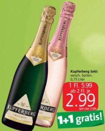 Spar Kupferberg Sekt 0,75 Liter Angebot