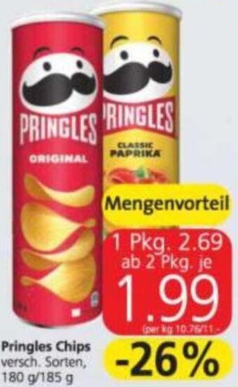 Spar Pringles Chips 180 g/ 185 g Angebot