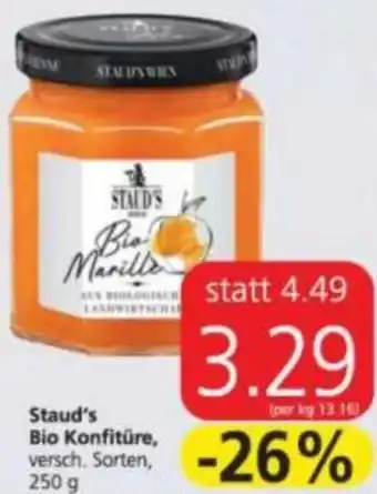 Spar Staud's Bio Konfitüre 250 g Angebot