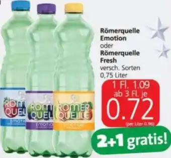 Spar Römerquelle Emotion oder Römerquelle Fresh 0,75 Liter Angebot