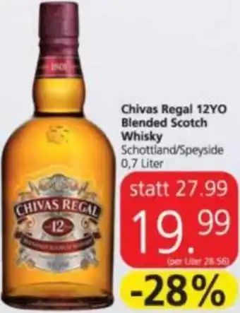 Spar Chivas Regal 12YO Blended Scotch Whisky 0,7 Liter Angebot