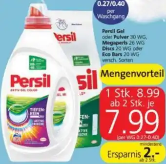 Spar Persil Gel oder Pulver 30 WG, Megaperls 26 WG Discs 20 WG oder Eco Bars 20 WG Angebot