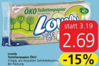 Spar Lovely Toilettenpapier ÖKO Angebot