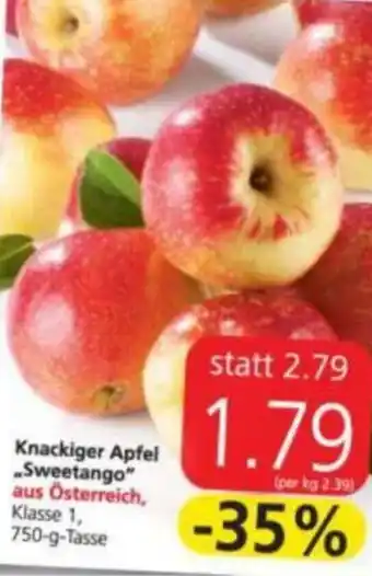 Spar knackiger Apfel,, Sweetango 750 g Angebot