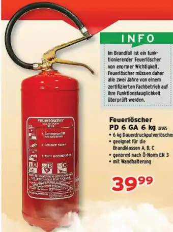 Salzburger Lagerhaus Feuerlöscher PD 6 GA 6 kg Angebot