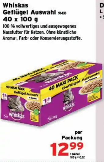 Salzburger Lagerhaus Whiskas Geflügel Auswahl 40 x 100 g Angebot
