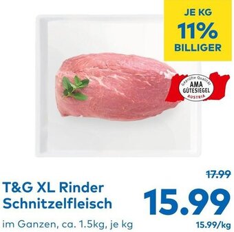 T&G T&G XL Rinder Schnitzelfleisch 1.5kg Angebot