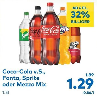 T&G Coca-Cola v.S., Fanta, Sprite oder Mezzo Mix Angebot