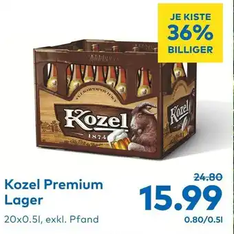 T&G Kozel Premium Lager 20x0.5L Angebot