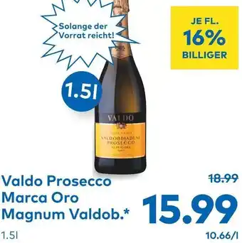 T&G Valdo Prosecco Marca Oro Magnum Valdob. 1.5L Angebot