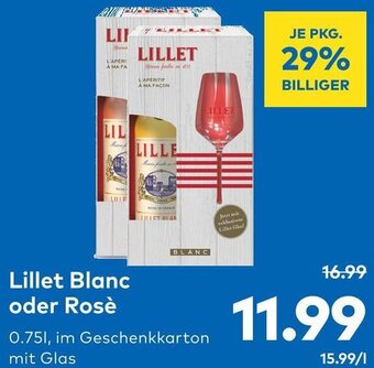 T&G Lillet Blanc oder Rosè 0.75L Angebot