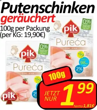 Wurstico Pik Putenschinken 100 g Angebot