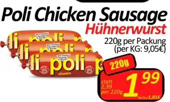Wurstico Poli Chicken Sausage 220 g Angebot
