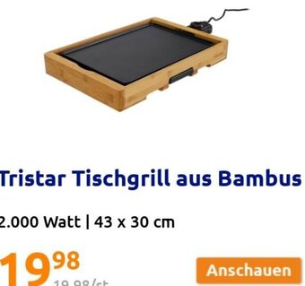 Action Tristar Tischgrill aus Bambus 43 x 30 cm Angebot