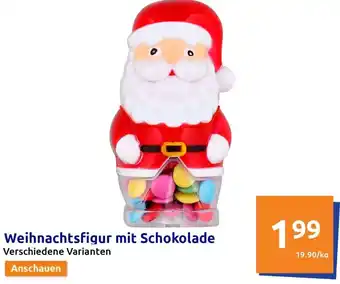 Action Weihnachtsfigur mit Schokolade Angebot
