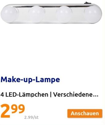 Action Make-up-Lampe 4 LED Angebot