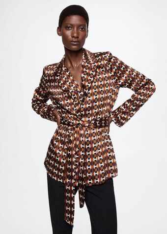 Mango Bluse mit geometrischem muster Angebot