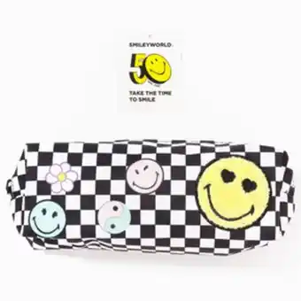 Claire's Smiley world® black checkered pencil case Angebot