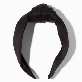Claire's Black satin knotted headband Angebot