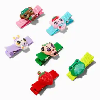 Claire's Claire's club critters bow hair clips - 6 pack Angebot