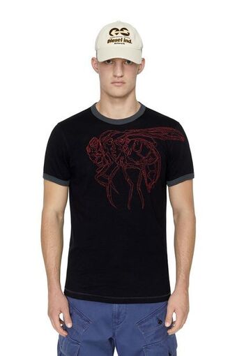 Diesel T-shirt mit fliegen-stickerei Angebot