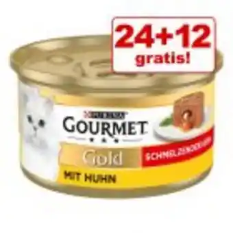 Zooplus 24 + 12 gratis! 36 x 85 g gourmet gold Angebot
