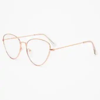 Claire's Rose gold cat eye clear lens frames Angebot