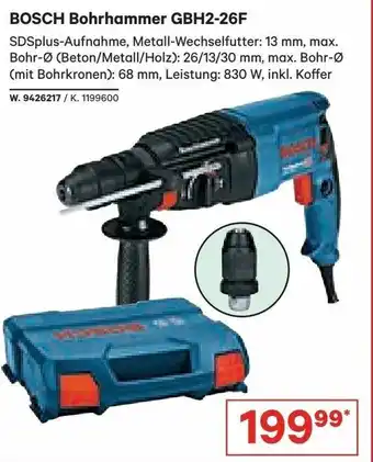 Lagerhaus Bosch Bohrhammer GBH2-26F Angebot