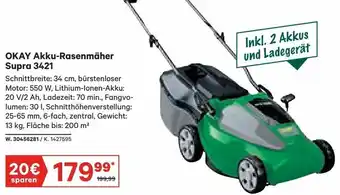 Lagerhaus Okay Akku-Rasenmäher Supra 3421 Angebot