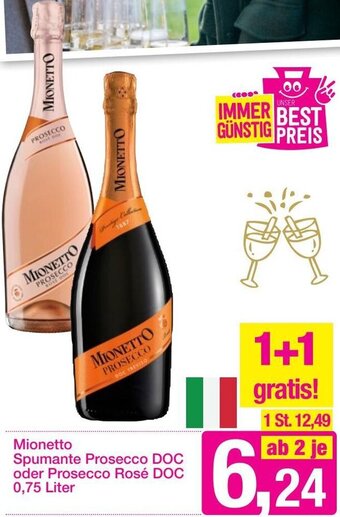 Sutterlüty Mionetto Spumante Prosecco DOC oder Prosecco Rosé DOC 0,75 Liter Angebot