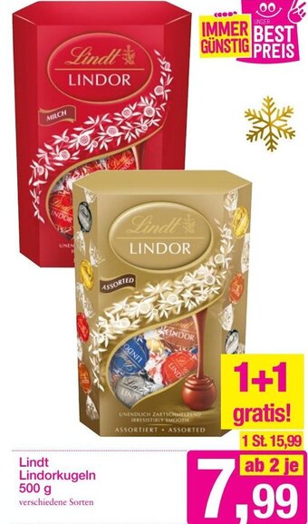 Sutterlüty Lindt Lindorkugeln 500 g Angebot