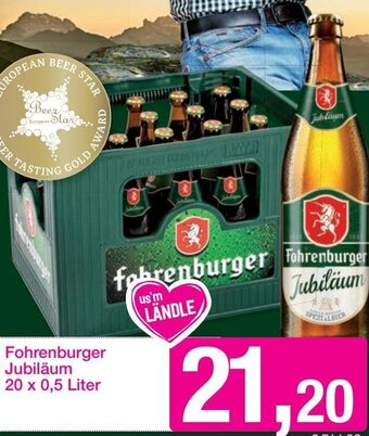 Sutterlüty Fohrenburger Jubiläum 20 x 0,5 Liter Angebot