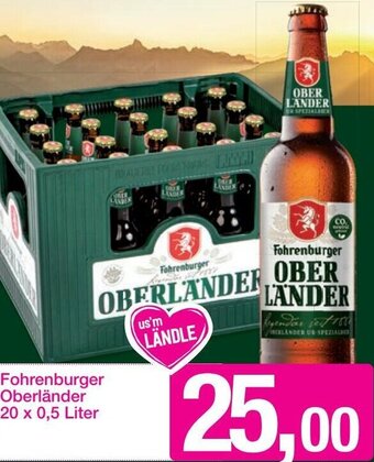 Sutterlüty Fohrenburger Oberländer 20 x 0,5 Liter Angebot