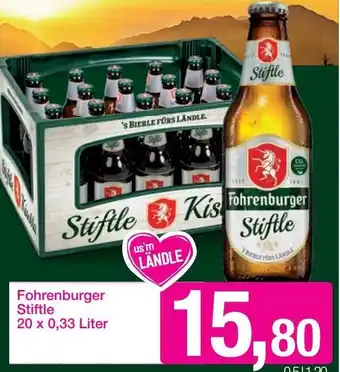 Sutterlüty Fohrenburger Stifle 20 x 0,33 Liter Angebot