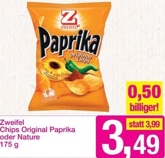 Sutterlüty Zweifel Chips Original Paprika oder Nature 175 g Angebot