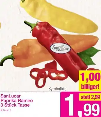Sutterlüty SanLucar Paprika Ramiro 3 Stk. Tasse Angebot